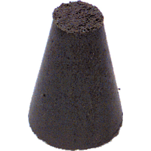 1″ × 5/8″-1/4″ × 1/4″ - Tapered Resin Bonded Rubber Cone (Coarse Grit) - USA Tool & Supply