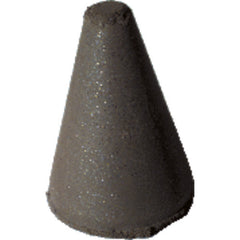 1 1/4″ × 7/8″-1/4″ × 1/4″ - Tapered Resin Bonded Rubber Cone (Fine Grit) - USA Tool & Supply