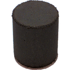 1″ × 7/8″ × 1/4″ - Cylinder Resin Bonded Rubber Cone (Coarse Grit) - USA Tool & Supply