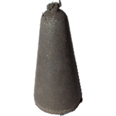 2″ × 1″-1/2″ × 1/4″ - Tapered Resin Bonded Rubber Cone (Coarse Grit) - USA Tool & Supply