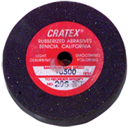 6 x 1/2 x 1/2'' - Resin Bonded Rubber Wheel (Extra Fine Grit) - USA Tool & Supply