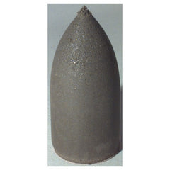 1 3/4″ × 7/8″ × 1/4″ - Bullet Resin Bonded Rubber Cone (Extra Fine Grit) - USA Tool & Supply