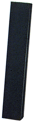6 x 2 x 1/4'' - Oblong Resin Bonded Rubber Block & Stick (Medium Grit) - USA Tool & Supply