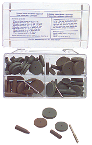 #777 Resin Bonded Rubber Kit - Introductory - Various Shapes - Equal Assortment Grit - USA Tool & Supply
