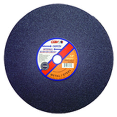 14″ × 3/32″ × 1″ - A30-NBF Aluminum - Aluminum Oxide Reinforced Cut-Off Wheel - USA Tool & Supply