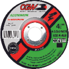9″ × 1/4″ × 7/8″ - Aluminum Oxide A30-N-ALU - Depressed Center Wheel - USA Tool & Supply
