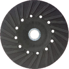 5″ - Smooth Bore - Spiral Pattern - Polymer Backing Plate For Resin Fibre Disc Without Nut - USA Tool & Supply