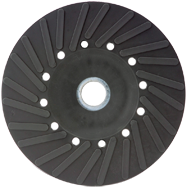 7" - Smooth Bore - Spiral Pattern - Polymer Backing Plate For Resin Fibre Disc Without Nut - USA Tool & Supply