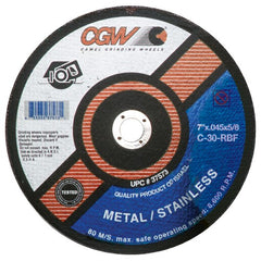 ‎6″ × 0.060″ × 1-1/4″ - A60-0-BFTK - Aluminum Oxide Reinforced Cut-Off Wheel - USA Tool & Supply