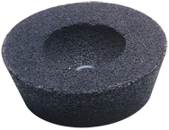 5/4 x 2 x 5/8-11'' - Aluminum Oxide 16 Grit Type 11 - Resin Cup Wheel - USA Tool & Supply