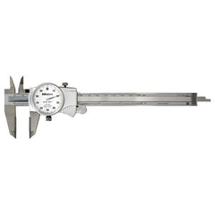 ‎0-200 mm Range - Dial Caliper White Face - 0.02 mm Graduation - USA Tool & Supply