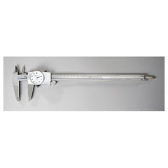 ‎0-12″ Range - Dial Caliper White Face - 0.001″ Graduation Carbide Jaw; ID; OD - USA Tool & Supply