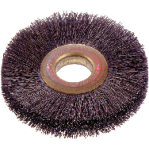 2″ Diameter - 1/2″ Arbor Hole - Steel Wire Straight Wheel - USA Tool & Supply
