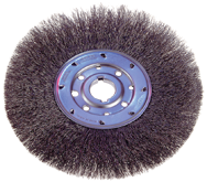 4" Diameter - 1/2 - 5/8" Arbor Hole - Crimped Steel Wire Straight Wheel - USA Tool & Supply