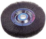 4-1/4" Diameter - 2" Arbor Hole - Crimped Steel Wire Straight Wheel - USA Tool & Supply