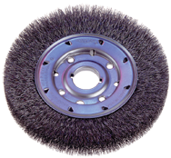 7" Diameter - 2" Arbor Hole - Crimped Steel Wire Straight Wheel - USA Tool & Supply