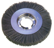 6" Diameter - 2" Arbor Hole - 120 SC Abrasive Nylon Straight Wheel - USA Tool & Supply