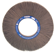 8" Diameter - 1-1/4" Arbor Hole - Rd Crimped Nylon Abrasive Straight Wheel - USA Tool & Supply