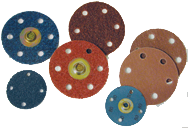 6 x 2 x 1'' - Medium Grit - Aluminum Oxide Metal Finishing Non-Woven Wheel - USA Tool & Supply