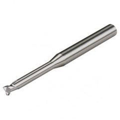 1mm Dia. - 57mm OAL - 10mm Neck Length - AlTiN - 30° - Die Mold - Corner Radius - EM - 2 FL - USA Tool & Supply