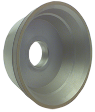 3-3/4 x 1-1/2 x 1-1/4'' - 1/8'' Abrasive Depth - 150 Grit - Type 11V9 Flaring Cup Diamond Wheel - USA Tool & Supply