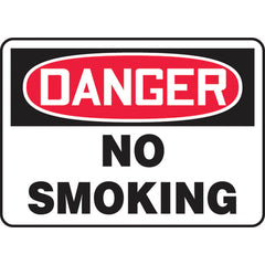Sign, Danger No Smoking, 7″ × 10″, Aluminum - USA Tool & Supply
