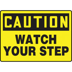 Sign, Caution Watch Your Step, 10″ × 14″, Plastic - USA Tool & Supply