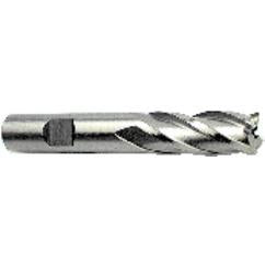 11mm Dia. x 2-11/16 Overall Length 4-Flute Square End High Speed Steel SE End Mill-Round Shank-Non-Center Cut-Uncoated - USA Tool & Supply