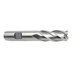 1-1/2 Dia. x 4-1/2 Overall Length 6-Flute Square End High Speed Steel SE End Mill-Round Shank-Non-Center Cutting-Uncoated - USA Tool & Supply