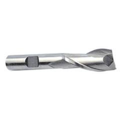 11mm Dia. x 2-11/16 Overall Length 2-Flute Square End High Speed Steel SE End Mill-Round Shank-Center Cut-Uncoated - USA Tool & Supply