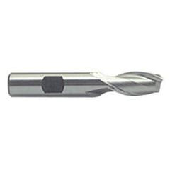 2 Dia. x 4-1/8 Overall Length 2-Flute Square End M-42 Cobalt SE End Mill-Round Shank-Center Cut-Uncoated - USA Tool & Supply