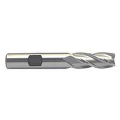 11/16 Dia. x 3-3/4 Overall Length 4-Flute Square End M-42 Cobalt SE End Mill-Round Shank-Center Cut-Uncoated - USA Tool & Supply