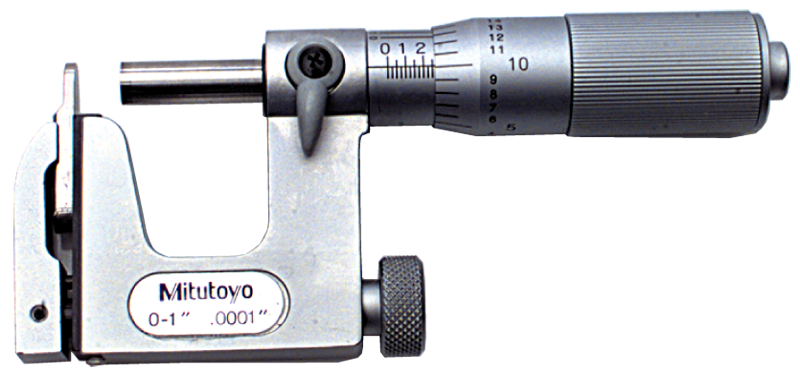 0 - 1'' Measuring Range -  .0001 Graduation - Friction Thimble - Carbide Face - Multi-Anvil Micrometer - USA Tool & Supply