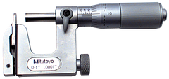 0 - 1'' Measuring Range -  .0001 Graduation - Friction Thimble - Carbide Face - Multi-Anvil Micrometer - USA Tool & Supply