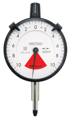 1.6mm Total Range - 0.02mm Graduation - AGD 2 One Revolution Dial Indicator - USA Tool & Supply