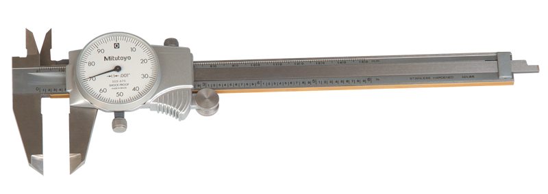 0 - 200mm Measuring Range (0.02mm Grad.) - Dial Caliper - #505-686 - USA Tool & Supply