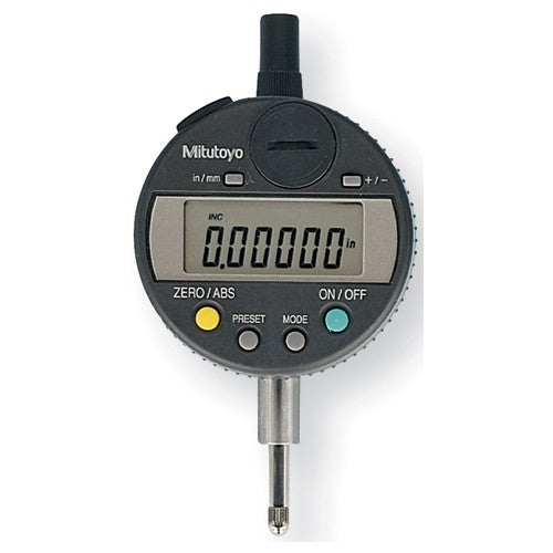 Electronic Indicator - 0.0″-5.0″ / 0.0″-12.7 mm Total Range-0.0005″/0.01 mm Resolution - With Absolute Encoder/Flat Back - USA Tool & Supply