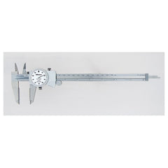 ‎0-6″ Range - Dial Caliper White Face - 0.001″ Graduation Carbide Jaw; ID; OD - USA Tool & Supply