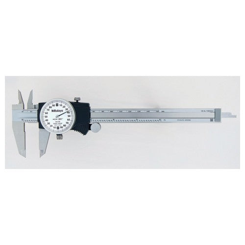 ‎0-8″ Range - Dial Caliper White Face - 0.001″ Graduation - USA Tool & Supply
