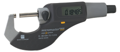 1 - 2" / 25 - 50mm Measuring Range - .0002 Accur. - Friction Thimble - Carbide Face - Micromaster Electronic Outside Micrometer - USA Tool & Supply