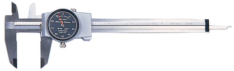 0 - 6'' Measuring Range (.001 Grad.) - Dial Caliper - #599-579-5 - USA Tool & Supply