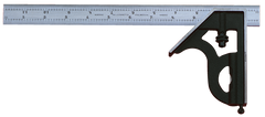 #33HC-18-4R - 18'' - 4R Graduation - Regular Blade - 3 Piece Combination Square Set - USA Tool & Supply