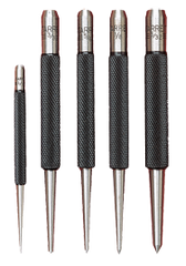 #S117PC  - 5 Piece Center Punch Set - 1/16 to 1/4'' Diameter - USA Tool & Supply