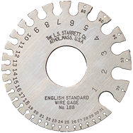 #188 - English Standard: 1 to 36 Gage - Wire Gage - USA Tool & Supply