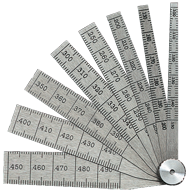 #269MB - 13 Leaf - 12 to 25mm Range - Taper Gage - USA Tool & Supply