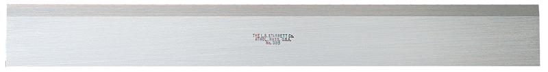 #385-18 - 18'' Long x 1-13/32'' Wide x 11/16'' Thick - Steel Straight Edge With Bevel; No Graduations - USA Tool & Supply