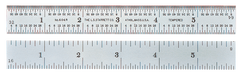 #C604R-12-Certified - 12'' Long - 4R Graduation - 1'' Wide - Spring Tempered Chrome Scale with Certification - USA Tool & Supply