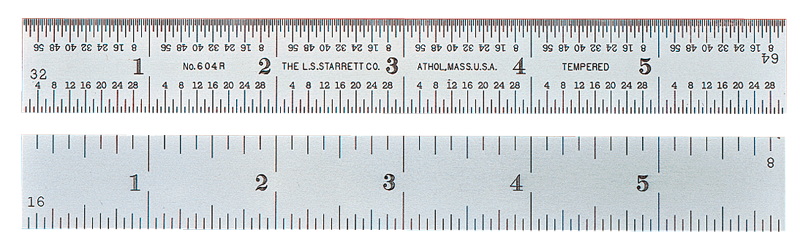 #C635-1000 - 1000mm Long - 35 Graduation - 1-1/4'' Wide - Spring Tempered Rule - USA Tool & Supply