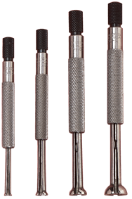 #S831EZ - 4 Pieces - .125 to .500'' Measuring Range - Small  Hole Gage Set - USA Tool & Supply