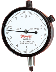 #655-441J - 1" Total Range - 0-100 Dial Reading - AGD 3 Dial Indicator - USA Tool & Supply